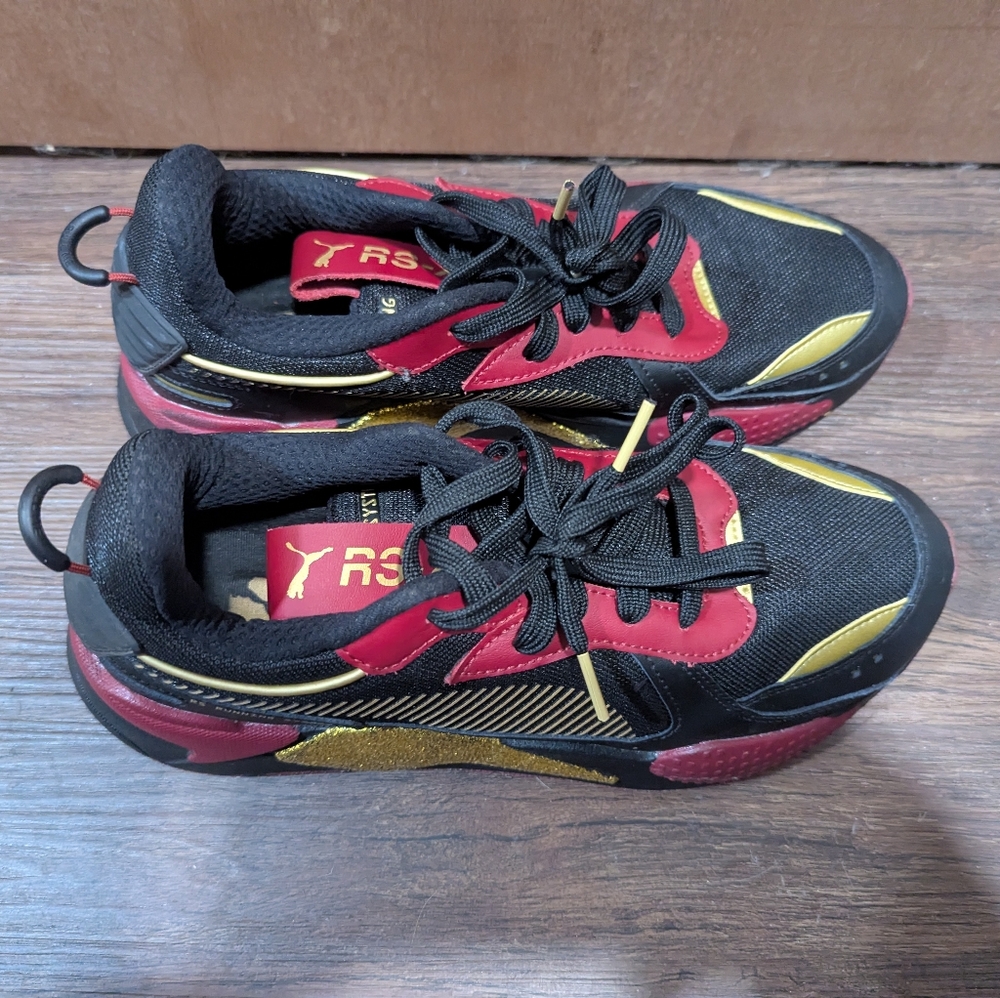 Puma Women’s RS-X Glitz Women's Sneakers In Red/Black/Gold Size US 9.5 Used